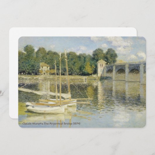 Claude Monet's The Argenteuil Bridge (1874) Kaart (Voorkant / Achterkant)