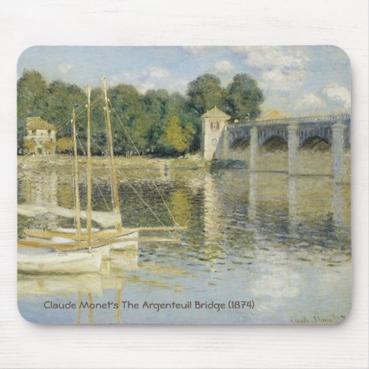 Claude Monet's The Argenteuil Bridge (1874) Muismat (Voorkant)
