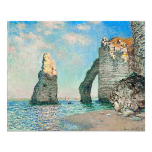 Claude Monet's The Cliffs at Étretat Foto Afdruk