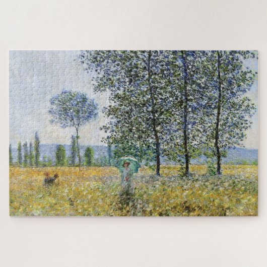 Claude Monets Velden in de lente Legpuzzel (Horizontaal)
