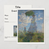 Claude Monet's Vrouw met een Parasol (De Stroll) Kaart (Voorkant / Achterkant)