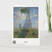 Claude Monet's Vrouw met een Parasol (De Stroll) Kaart (Achterkant)