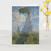Claude Monet's Vrouw met een Parasol (De Stroll) Kaart (Gele Bloem)