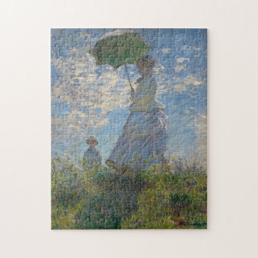 Claude Monet's Vrouw met een Parasol (De Stroll) Legpuzzel (Verticaal)