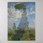 Claude Monet's Vrouw met een Parasol (De Stroll) Poster (Voorkant)