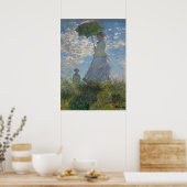 Claude Monet's Vrouw met een Parasol (De Stroll) Poster (Keuken)