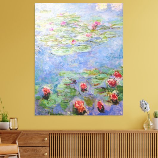 Claude Monet's Water Lilies Canvas Afdruk (Insitu (Woonkamer))