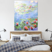 Claude Monet's Water Lilies Canvas Afdruk (Insitu (Slaapkamer))