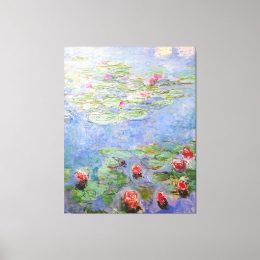 Claude Monet's Water Lilies Canvas Afdruk (Voorkant)