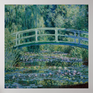 Claude Monet's Water Lilies en Japanse brug Poster