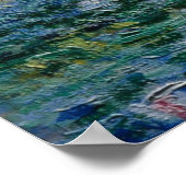 Claude Monet's Water Lilies en Japanse brug Poster (Hoek)