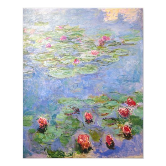 Claude Monet's Water Lilies Foto Afdruk (Voorkant)