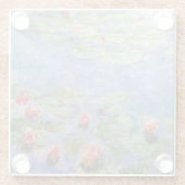 Claude Monet's Water Lilies Glazen Onderzetter (Achterkant)