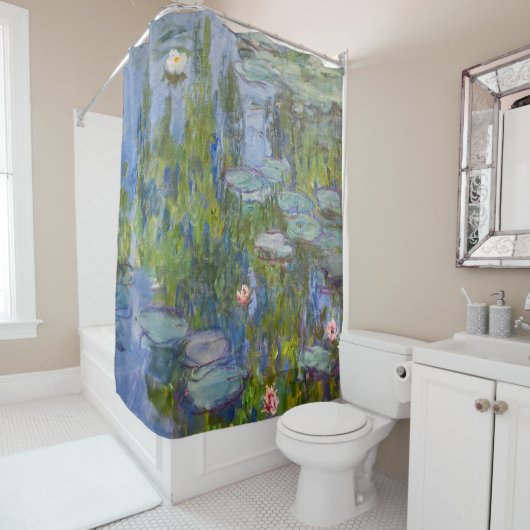 Claude Monets Waterlelies (1915)  Douchegordijn (In situ)