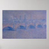 Claude Monet's Waterloorbrug Poster (Voorkant)