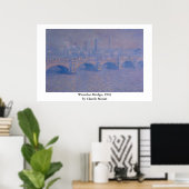 Claude Monet's Waterloorbrug Poster (Thuiskantoor)