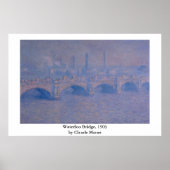 Claude Monet's Waterloorbrug Poster (Voorkant)