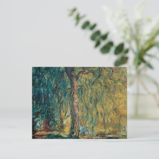 Claude Monet's weeping Willow Briefkaart (Staand voorkant)