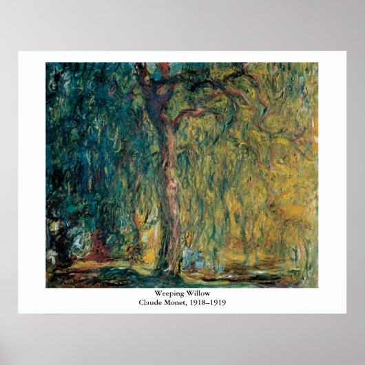 Claude Monet's weeping Willow Poster (Voorkant)