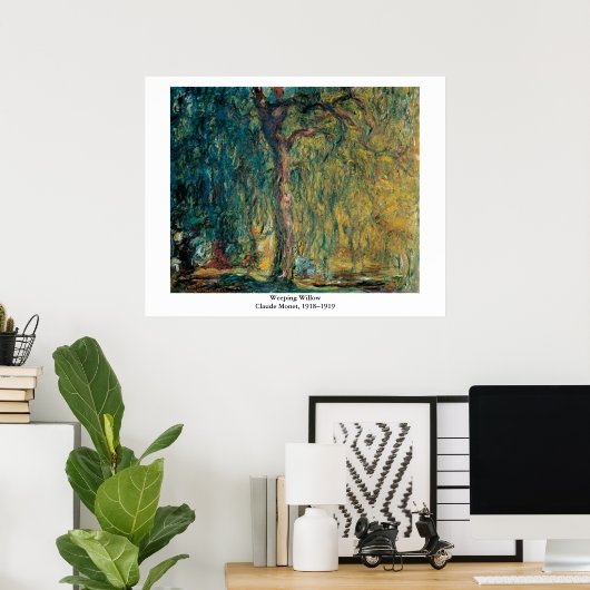 Claude Monet's weeping Willow Poster (Thuiskantoor)