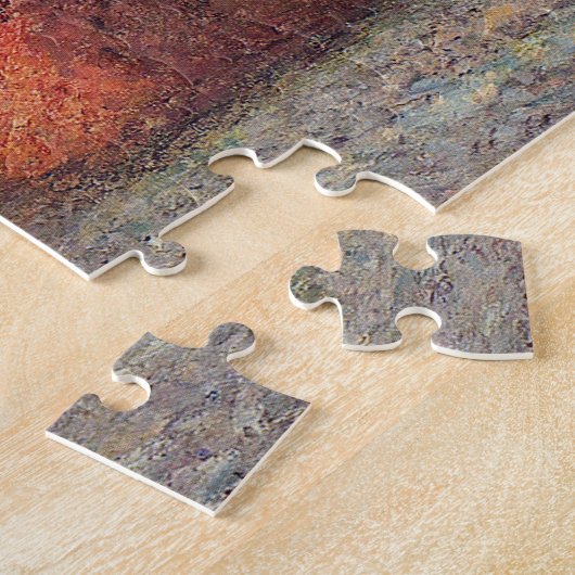 Claude Monet's White Frost Sunrise (hooibergen) Legpuzzel (Zijkant)