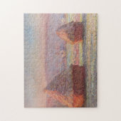 Claude Monet's White Frost Sunrise (hooibergen) Legpuzzel (Verticaal)