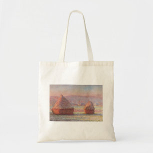 Claude Monet's White Frost Sunrise (hooibergen) Tote Bag