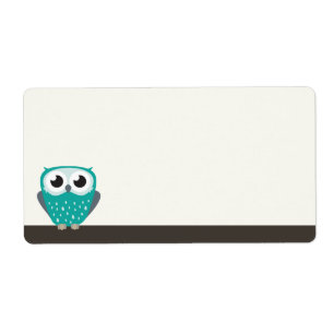 Claude the Little Owl   Lege verzendlabels Etiket