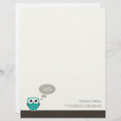 Claude the Little Owl  Letterhead Briefhoofd (Voorkant / Achterkant)