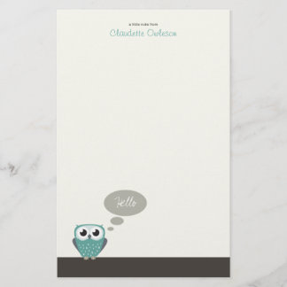 Claude the Little Owl | Papier voor briefpapier