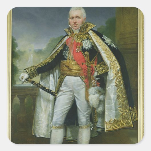 Claude Victor Perrin Vierkante Sticker (Voorkant)