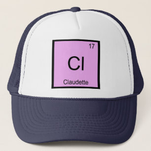 Claudette Naam Chemie Element Periodiek Systeem Trucker Pet