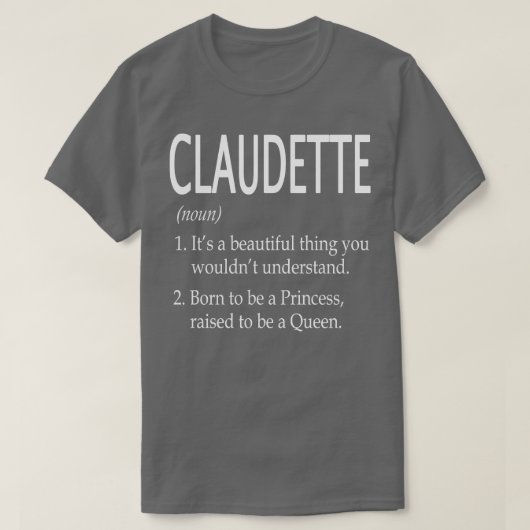 Claudette Naam Gift T-shirt (Design voorkant)