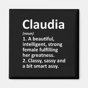 Claudia Definitie Persoonlijke Naam Grappige Kerst Magneet