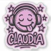 Claudia Doodle Emoji 3 Sticker (Voorkant)
