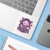Claudia Doodle Emoji 3 Sticker (Laptop met iPhone)