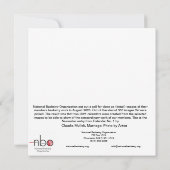 Claudia Mullek, huwelijk Notitiekaartje (Achterkant)