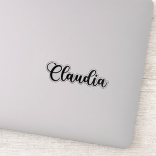 Claudia Naam - Handgeschreven kalligrafie Sticker