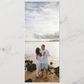 Claudia Poeder Blauw Elegant Huwelijk Menu (Achterkant)