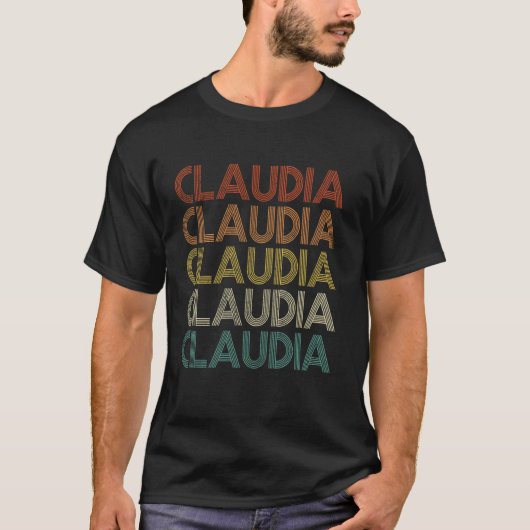 Claudia Retro Vintage T-shirt (Voorkant)