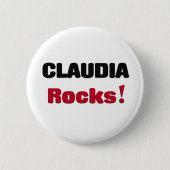 Claudia Rocks Ronde Button 5,7 Cm (Voorkant)