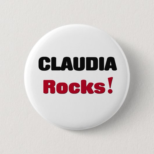 Claudia Rocks Ronde Button 5,7 Cm (Voorkant)