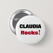 Claudia Rocks Ronde Button 5,7 Cm (Voorkant /achterkant)
