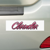 Claudia vervaagde roze Aufkleber Sticker (Op auto)