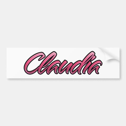 Claudia vervaagde roze Aufkleber Sticker (Voorkant)
