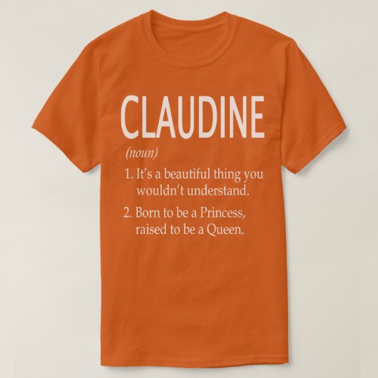 Claudine Naam Gift T-shirt (Design voorkant)