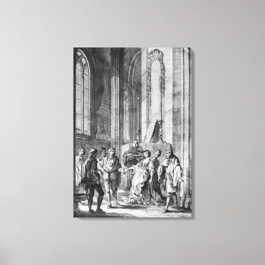 Claudio beschuldigde Hero van trouw Canvas Afdruk (Voorkant)