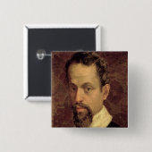 Claudio Monteverdi Vierkante Button 5,1 Cm (Voorkant /achterkant)