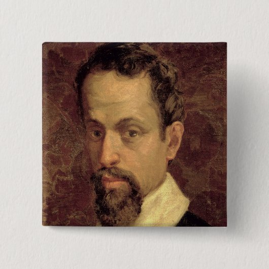 Claudio Monteverdi Vierkante Button 5,1 Cm (Voorkant)