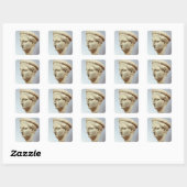 Claudius, marmer, 41-54 AD Vierkante Sticker (Vel)